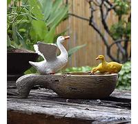 ZXQUEGF Garden Flower Pot Outdoor Exquisite Simulation Ornament Outdoors Animal Sculpture Hydroponic Flowerpot for Garden Balcony Courtyard Lawn Landscape Decoration (B)