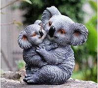 ZXQUEGF Garden Ornaments Outdoor Garden Koala Ornament Creative Resin Swing Koala Bear Figurine Crafts Outdoor Gardening sDecoration Cute Artifical Animal Garden Ornaments (C)
