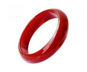 ZXQUEGF Gemstone Bangles for Women, Genuine TranslucentRed Agate, Gift for Wife on Valentine's Day