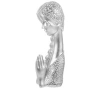 ZXQUEGF Girls Figurine Ornaments Beautiful Car Decoration Bust Girl Jewellery Praying Portrait Sculpture Beautiful Bust Girl Figure Ornament in Nordic Style Gifts Modelling Inner Miss Resin