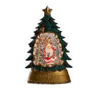 ZXQUEGF Glowing Snow Globes | Christmas Tree Shape Crystal | Indoor Light Up Globe, Holiday for Family and Friend