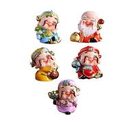 ZXQUEGF God of Fortune Figurine Desktop Ornament Tabletop Wealthy Statue for Living Room Spring Festival Table Home Decor, Without Stand