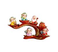 ZXQUEGF God of Fortune Figurine Desktop Ornament Tabletop Wealthy Statue for Living Room Spring Festival Table Home Decor, with Stand