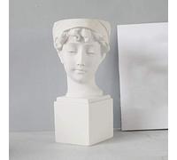 ZXQUEGF Greek Roman Style Statue Head Planter,Classic Indoor Outdoor Planter Statue Urn for Plants Resin Flower Pot Art Ornaments-f 12x28cm(5x11inch)