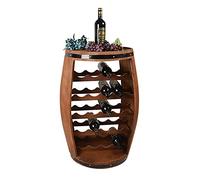 ZXQUEGF Handcrafted Wooden Barrel Wine Cabinet for Home Decor and Storage - Compact & Elegant