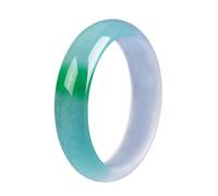 ZXQUEGF Ice Quartz Jadeite Bracelet for Women Bangle, Ink-Splashed Green Flower, Ethnic Style, Suitable for a Sister's Gift