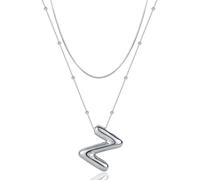 ZXQUEGF Initial Necklaces for Women Girls, Dainty Balloon Letter Necklace, Name Alphabet Pendant Layered Choker Personalized Jewelry
