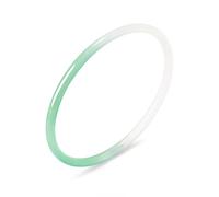 ZXQUEGF Jadeite Bangle Bracelet for Women, Natural Chalcedony Dainty Bead, Gift for Mom Mother's Day