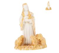 ZXQUEGF Jesus Shepherd Statue Spiritual Decor Shepherd Ornament Western Table Centerpieces Living Room Decor Aesthetic Church Decorations Desktop Shepherd Adornment Resin Sculpture Statue