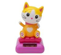 ZXQUEGF Lucky Cat, Fortune Cat | Cat Fortune Decoration - Caishen Vivid And Lovely Cat Figurines, Chinese Bobblehead Solar Powered Lucky Cat for