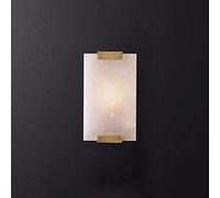 ZXQUEGF Marble Lighting Fixture Square Lamp Shade, Indoor Art Deco Mount Light Sconces E27 Wall Lamps for Bedroom Bedside Living Room Hallway