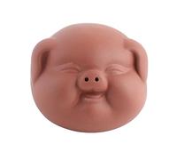ZXQUEGF Miniture Decoration Chinese Pig Chinese Decor Pig Ornament Ceramic Pig Decor Chinese Ceramic Figurine Money Toad Tea Pet Hand Carved Figurine Purple Clay Supplies