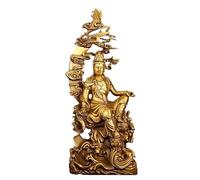ZXQUEGF Modern Art Sculpture Feng Shui Pure Copper Guanyin Ornaments Bodhisattva Office Small Consecrated Buddha Statue Personalized Home Decor