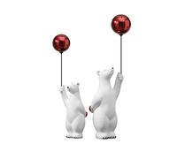ZXQUEGF Modern Balloon Sculpture Ornament Home Living Room Study TV Cabinet Resin Bear Statue Ornaments Red Nose Rabbit Sculptures Decoration Desktop Office Decor (C
