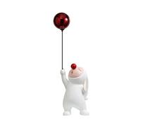 ZXQUEGF Modern Balloon Sculpture Ornament Home Living Room Study TV Cabinet Resin Bear Statue Ornaments Red Nose Rabbit Sculptures Decoration Desktop Office Decor (C