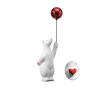 ZXQUEGF Modern Balloon Sculpture Ornament Home Living Room Study TV Cabinet Resin Bear Statue Ornaments Red Nose Rabbit Sculptures Decoration Desktop Office Decor (C