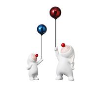 ZXQUEGF Modern Balloon Sculpture Ornament Home Living Room Study TV Cabinet Resin Bear Statue Ornaments Red Nose Rabbit Sculptures Decoration Desktop Office Decor (C