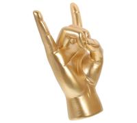 ZXQUEGF Music Model Desktop Finger Sculpture Craftwork Home Ornament Hand Decoration Resin Rock Gesture Table Decor