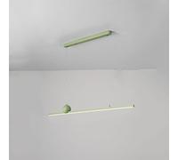 ZXQUEGF Nordic Minimalist LED Linear Pendant Light Green Globe Chandelier White Dimming Long Tube Dining Room Kitchen Island Ceiling Hanging Lamp for Restaurant Office Living Room