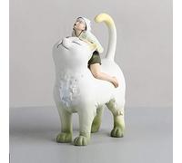 ZXQUEGF Ornament Sculpture Statue White Night Fairy Tale Art Decoration Newlyweds Give Girls Day Gift Creative Light-Length Width Height 19Cm