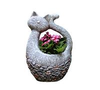 ZXQUEGF Ornament Statue Sculptures Gardening Animal Flower Pot Ornaments Cute Cat Succulent Potted Crafts Garden Balcony Decoration Art-A_As_Shown