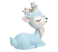 ZXQUEGF Ornaments Elk Figurines Tiny Deer Statue Reindeer Statue Deer Figurine Cake Ornament Pink Resin