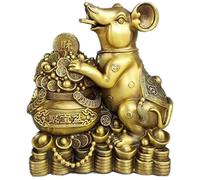 ZXQUEGF Ornaments Figurine Collectible Figurines Sculptures Statues Pure Copper Zodiac Animal Cornucopia Home Decoration Feng Shui Decoration-A_26*15 * 30Cm