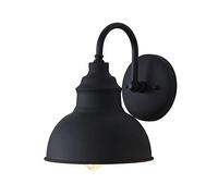 ZXQUEGF Outdoor IP65 Waterproof Light Retro Aluminum Wall Lamp Illumination Fixture for Balcony, Terrace, Courtyard, Residential Villa,Garden Lighting,E27 Socket (Color : Black)