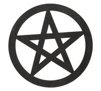 ZXQUEGF Pentagram Decoration Decoraciones Retro Style Decor Star Wall Decorations Candle Holder Decor Wooden