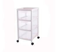 ZXQUEGF PP Kitchen Storage Trolley with Movable Wheels and Tiered Shelves