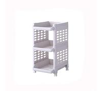 ZXQUEGF PP Kitchen Storage Trolley with Movable Wheels and Tiered Shelves