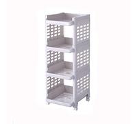 ZXQUEGF PP Kitchen Storage Trolley with Movable Wheels and Tiered Shelves