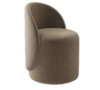 ZXQUEGF PU Leather Round Makeup Stool with Backrest, Swivel Vanity Chair with Footrest for Bedroom and Living Room, Upholstered for Dressing Table