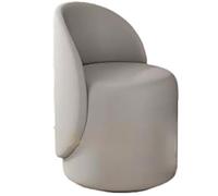 ZXQUEGF PU Leather Round Makeup Stool with Backrest, Swivel Vanity Chair with Footrest for Bedroom and Living Room, Upholstered for Dressing Table