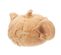 ZXQUEGF Pumpkin Ornaments Fake Pumpkin Props Fake Props Bookshelf Decoration Pumpkin Figure Halloween Pumpkin Tabletop Decor Pumpkin Tea Pet Figurines Wooden Carving Figurine Khaki