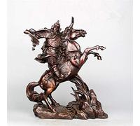 ZXQUEGF Pure Copper Guan Gong Wushen Feng Shui Buddha Statue Home Decoration Crafts Sculpture-B_16*5.5 * 19CM