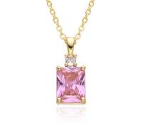 ZXQUEGF Rectangle Perfume Bottle Pink White Necklace for Women Choker Chain Pendant Jewelry Accessories