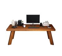 ZXQUEGF Rectangular Solid Wood Computer Desk, The Desktop Thickness is 5cm, Bedroom Office Study Desk (220x60x75cm)