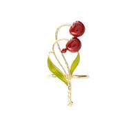 ZXQUEGF Red Cherry Napkin Buckle for Formal Dinners or Daily Use