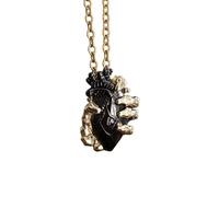 ZXQUEGF Retro Gothic Devil Skull Hand Pendant Heart Shape Necklace for Girls Exquisite Party Fashion Rock Jewelry