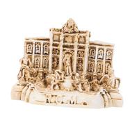 ZXQUEGF Roman Architectural Model Vintage Decor Office Ornament Desktop Trevi Fountain Church Adornment Architecture Model Office Decor Building Ornament Trevi Fountain Church Prop Resin