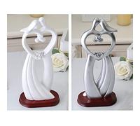 ZXQUEGF Romantic Couple Ornament Home Resin Statues and Figurines for Wedding Love Art Decor - Hug Theme,E