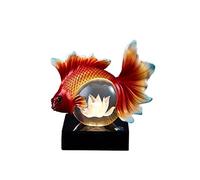 ZXQUEGF Sculpture Animal Statue Ornaments Glowing Crystal Decors for Bedside Desk Bookshelf Glass Night Light Desktop Decoration (Color : Gris)