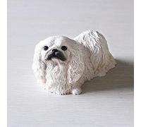 ZXQUEGF Sculptures For Home Statues And Figurines Animal Model Pekingese Dog Decoration Car Crafts-B_