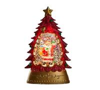 ZXQUEGF Snow Globes | Christmas Tree Shape Crystal | Indoor Light Up Globe, Holiday for Family and Friend