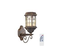 ZXQUEGF Solar LED Lantern Outdoor Lights, Waterproof Wall Lamps with Remote Control, 3 Color Mode Porch Light Fixture