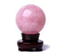 ZXQUEGF sphere Exquisite Natural Rough Powder Crystal Desktop Ornaments Office Living Room Feng Shui Home Decorations Fortune Telling Witchcraft Gazing Size 1.57in)