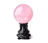 ZXQUEGF sphere Exquisite Natural Stone Powder Crystal Ornaments Feng Shui Lucky Home Office Living Room Study Decorations Fortune Telling Witchcraft Gazing Size 1.57in)