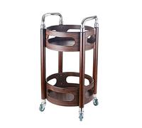 ZXQUEGF Stainless Steel Bar Cart with Wheels, Tiered Storage for Home Kitchen & Parties