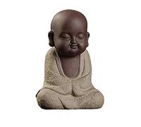 ZXQUEGF Statue Buddha Statue Outdoor Buddhism Interior Deco Miniature Garden Statues Ornament Decoration Buddhist Monk Small Figures Decorative Accessories for The Home,F